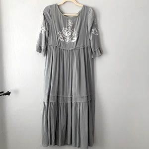 Embroidered Maxi Dress